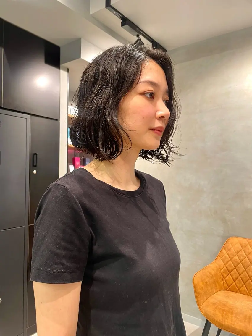ミディアム カット パーマ トリートメント ヘッドスパ ヘアセット モデル様募集中 /REIRIのヘアスタイル
