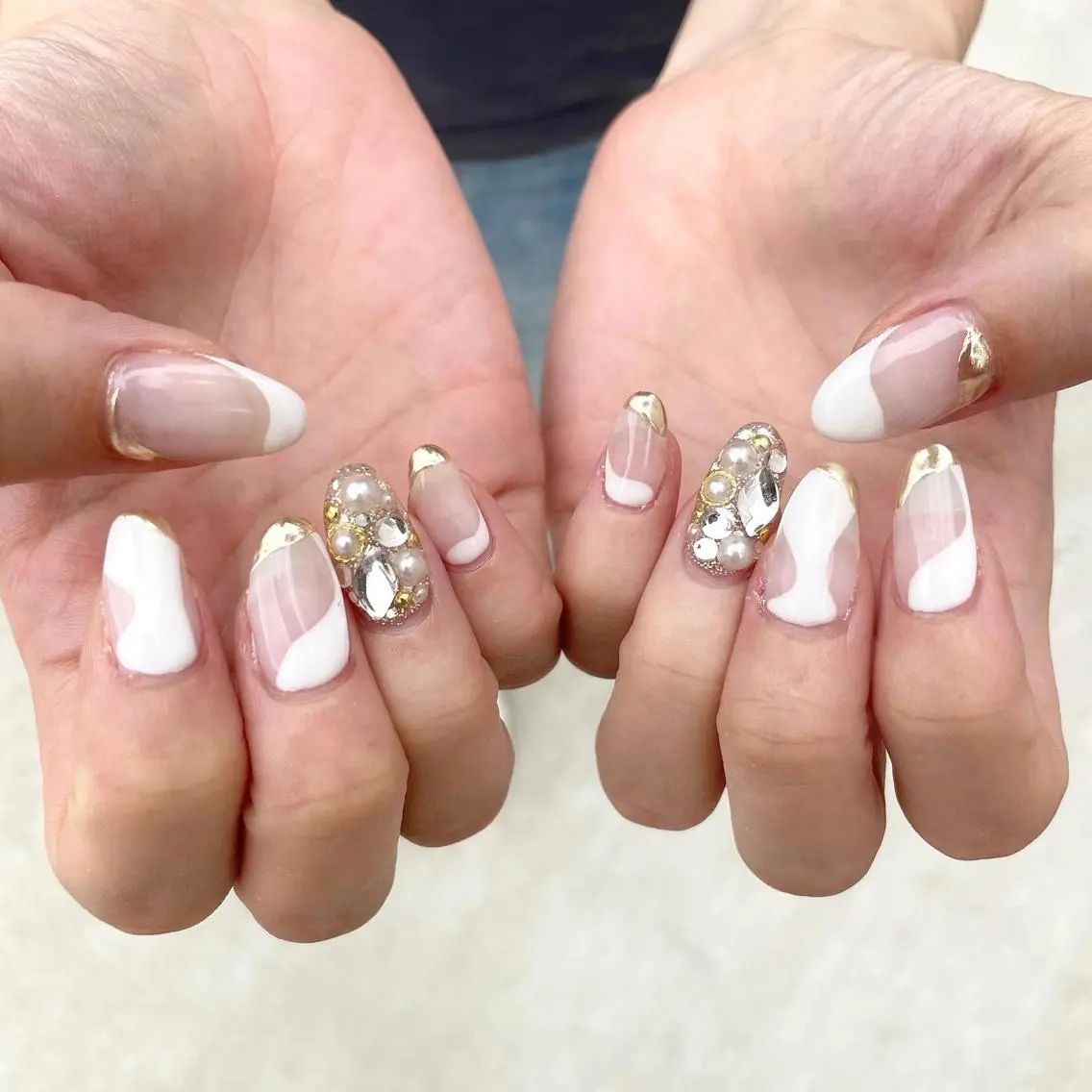 ネイル ブライダルネイル ハンドネイル Sea  nail by emaのネイルデザイン