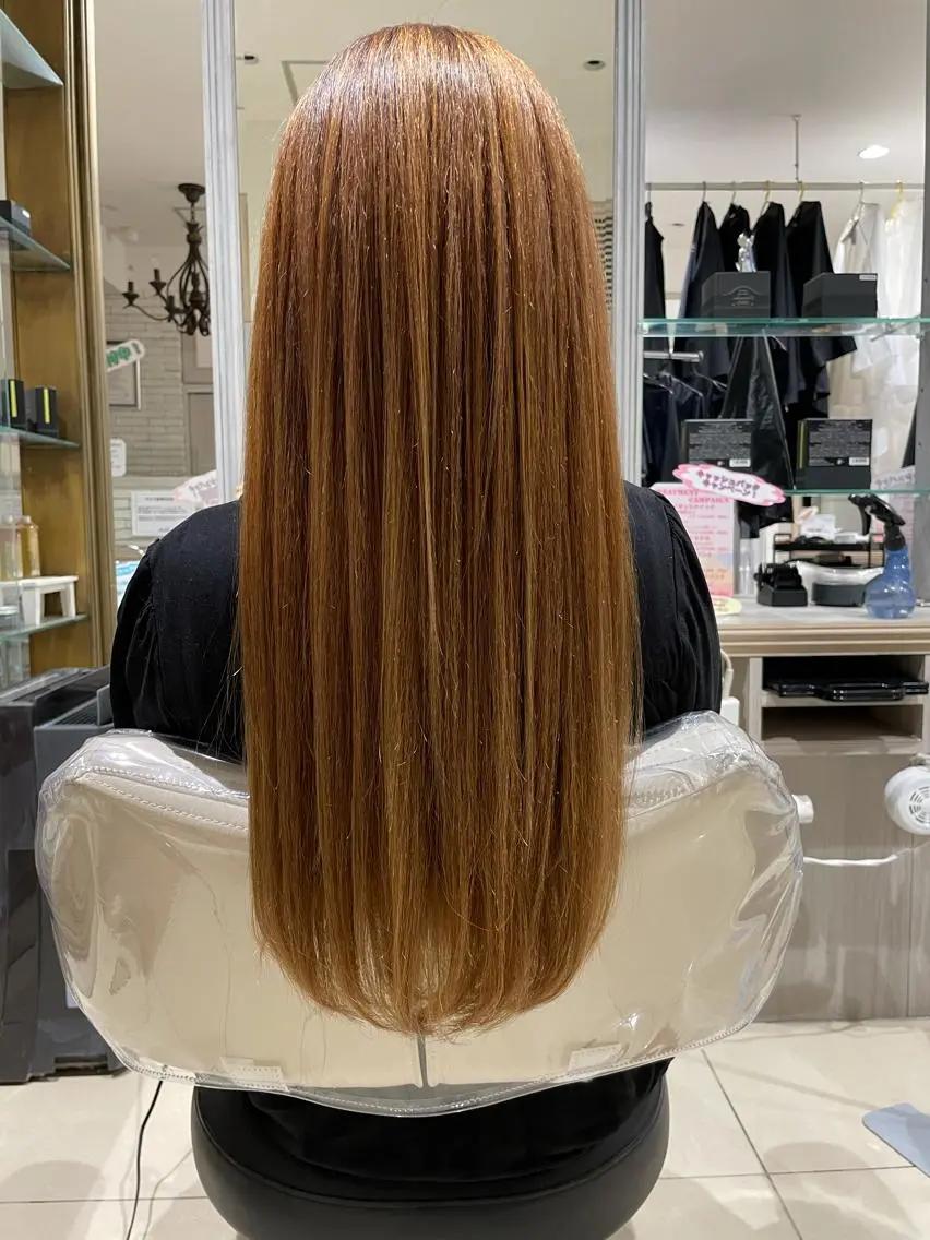 真っ直ぐになりすぎない❗️QUOLINEナチュラルヘア縮毛矯正⭐️＋2ステップトリートメント💎の写真