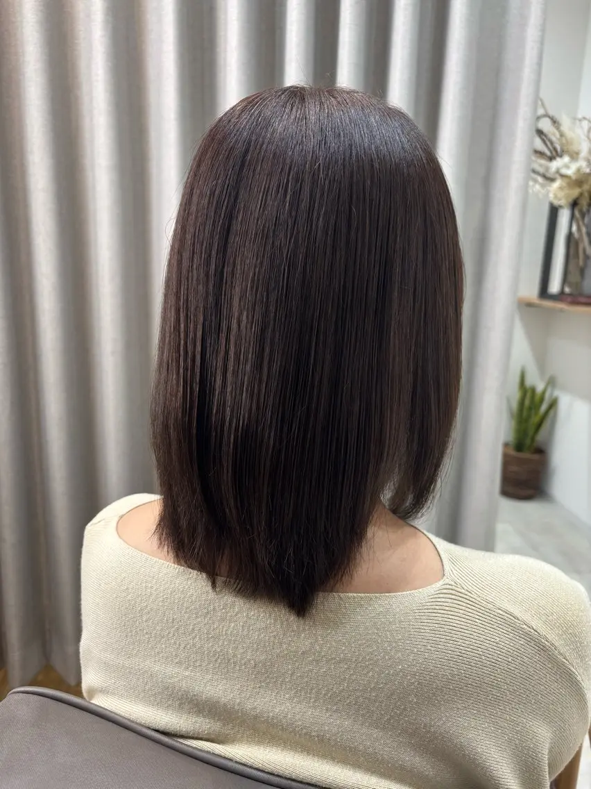 ミディアム カラー ベージュカラー 🤍美髪縮毛/髪質 改善/池上夏凜🤍のヘアスタイル