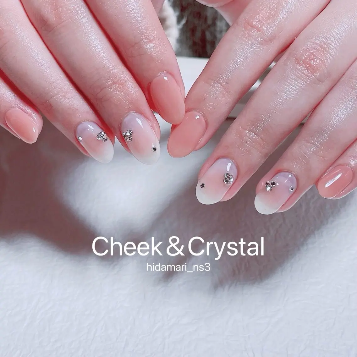 ネイル アートネイル チークネイル 持ち込み オレンジ NailSalon ひだまりのネイルデザイン