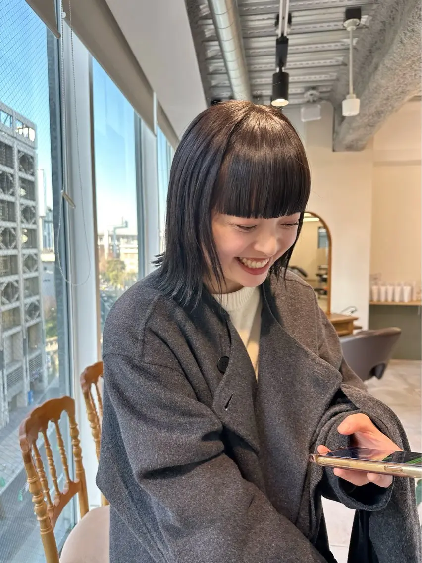 ミディアム カラー キッズ カット ヘアカラー トリートメント オトナヘア🌸 harukaのヘアスタイル