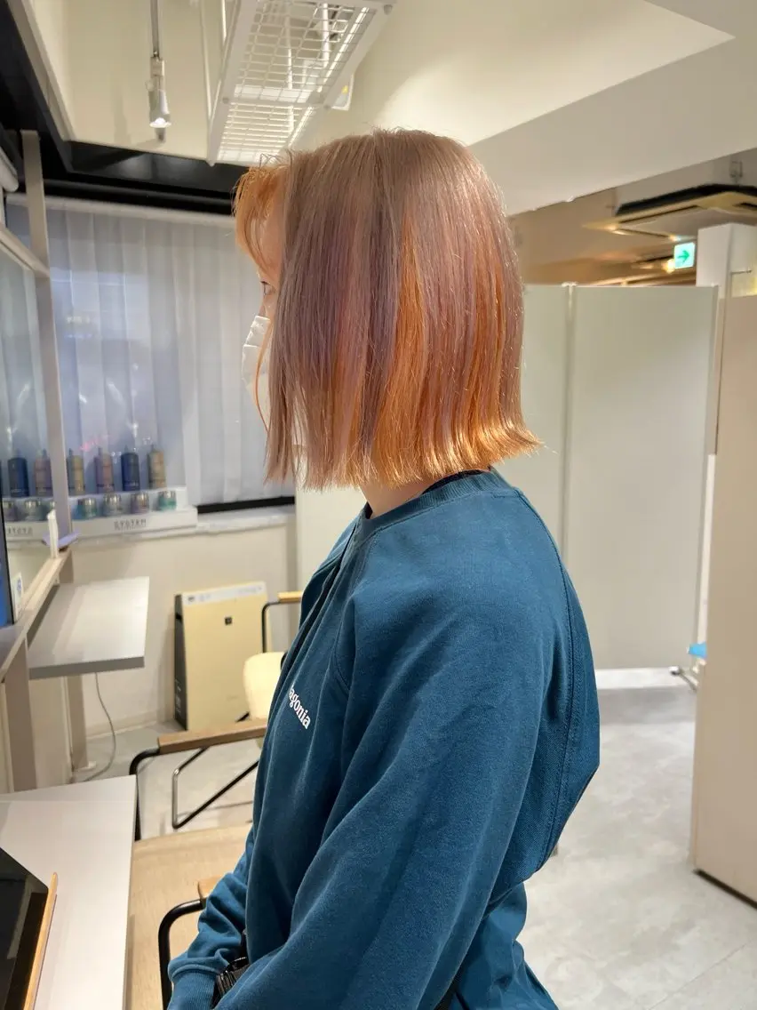 ミディアム デザイン🥇複雑履歴 ハイトーン特化のヘアスタイル