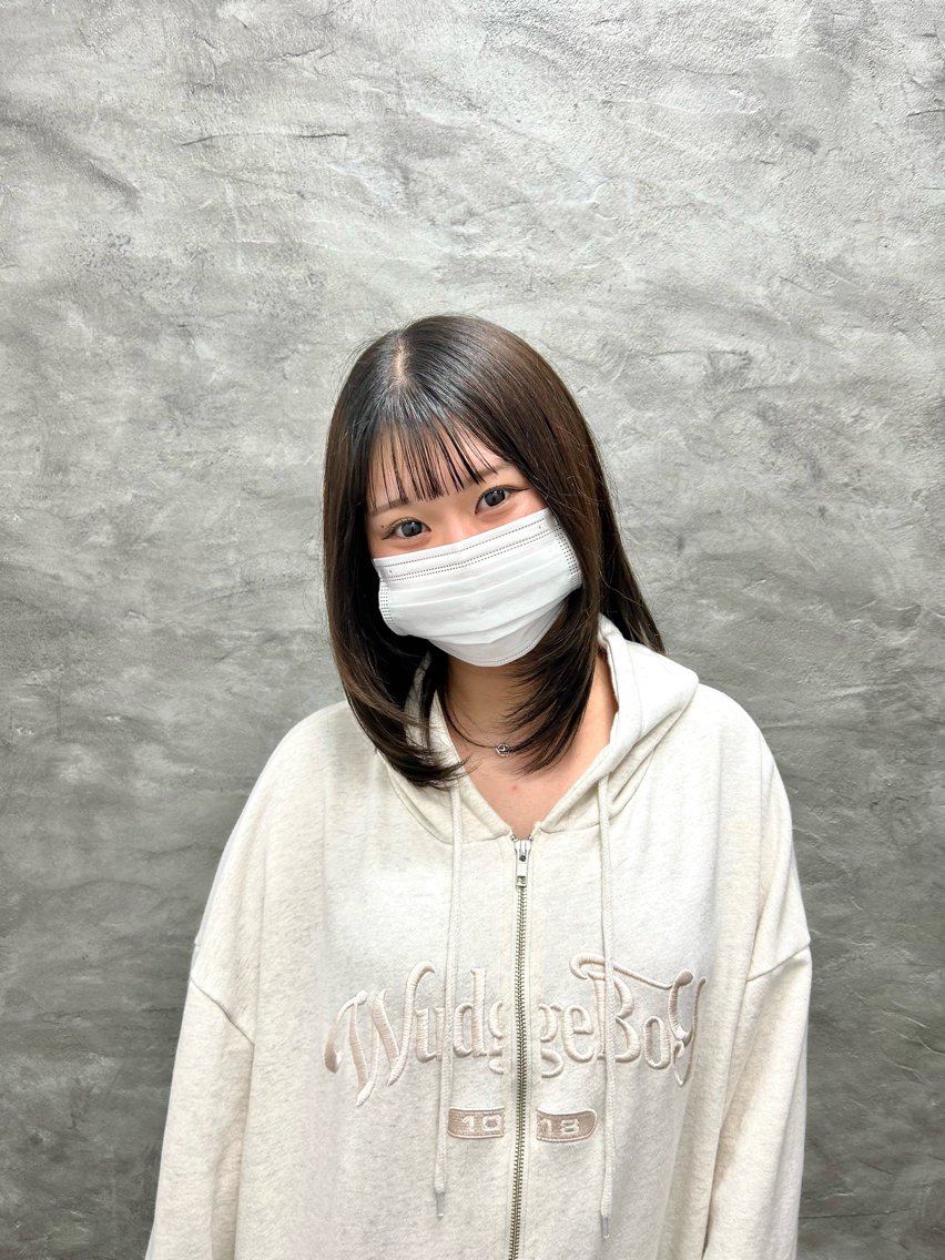 セミロング カット トリートメント 酸性ストレート/ ボブ/暖色/リコのヘアスタイル
