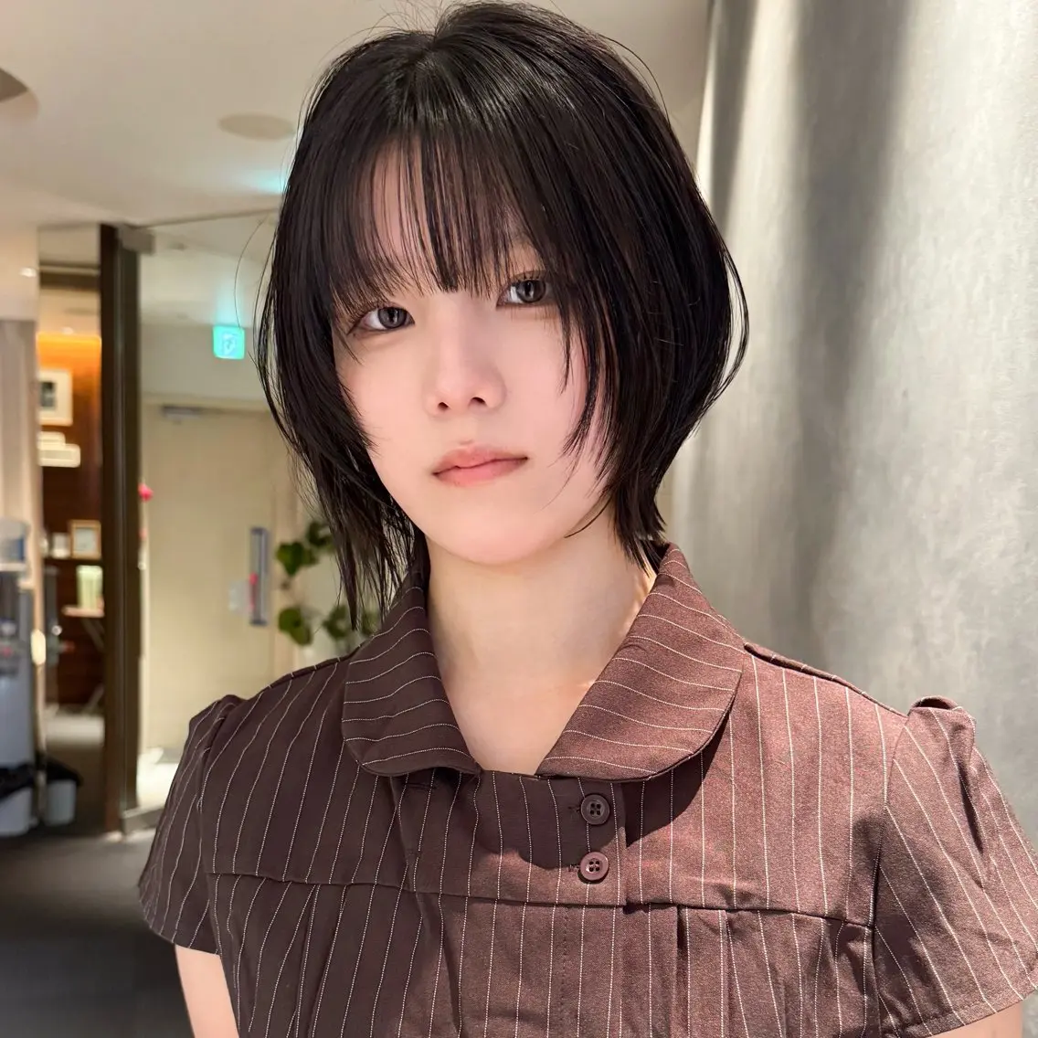 ショート ボブレイヤー ボブ レイヤーカット モデル募集/山田蓮/ レイヤーボブのヘアスタイル