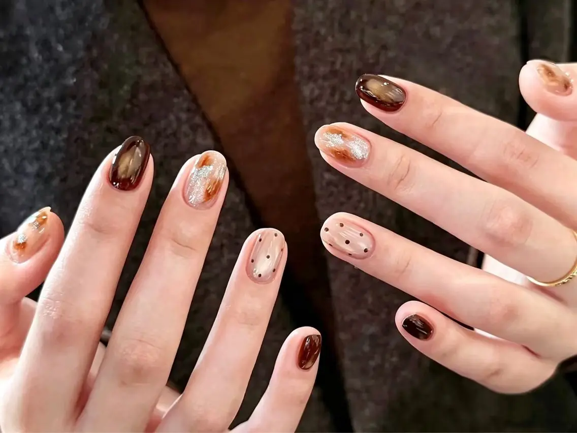 ネイル ハンドネイル H3 Nail Tsuki🦋💙のネイルデザイン