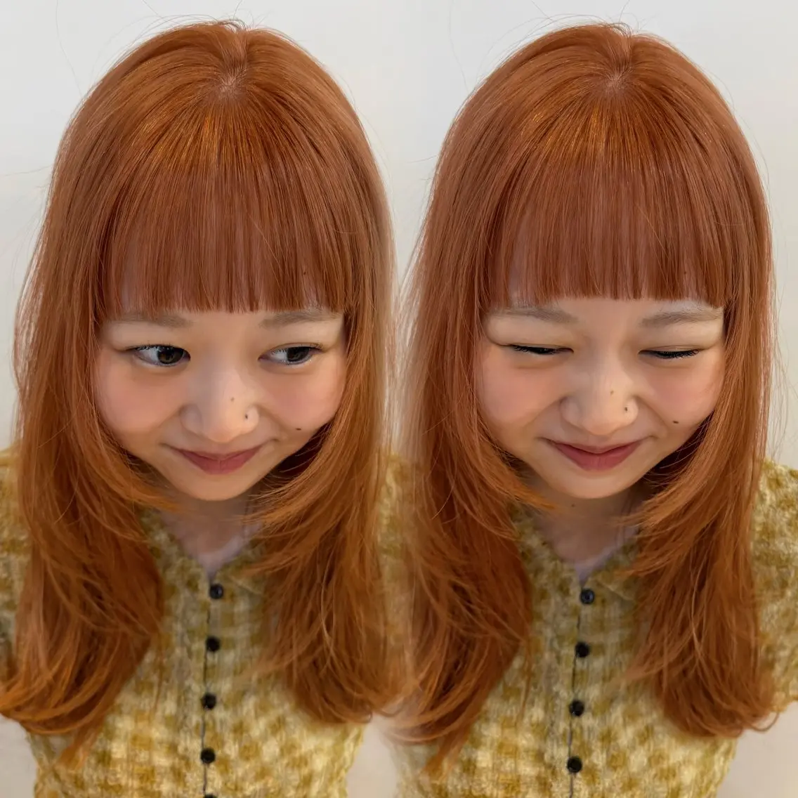 ミディアム カラー ヘアカラー トリートメント 🐢ダブルカラー🐢 透明感/このかのヘアスタイル