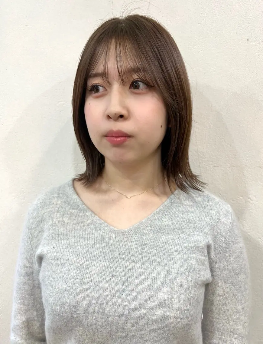 カラー グレージュ ハイライトカラー ヘアカラー 韓国ヘア 🎀華澄のヘアスタイル