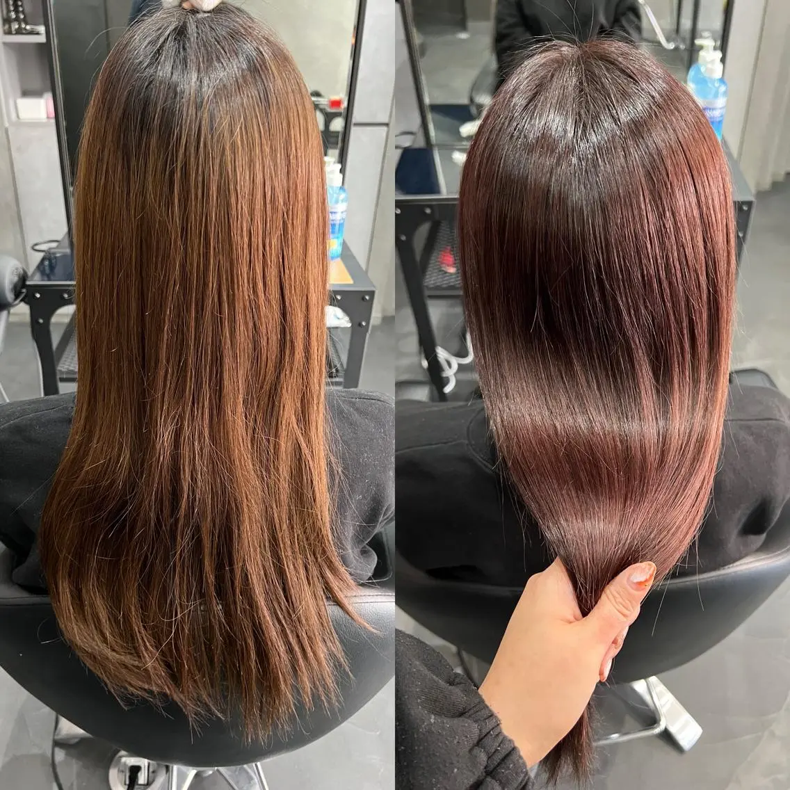 ロング カット ヘアカラー トリートメント 乾かすだけで艶髪酸性 ストレート髙橋悠耶のヘアスタイル