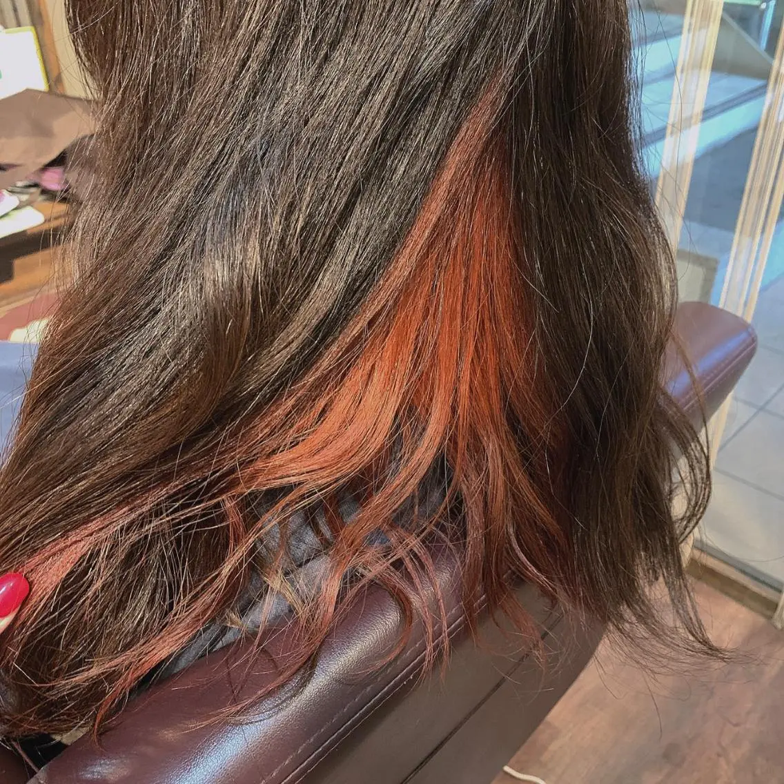ロング カラー ブリーチ ブラウンカラー インナーカラー mizuho .のヘアスタイル