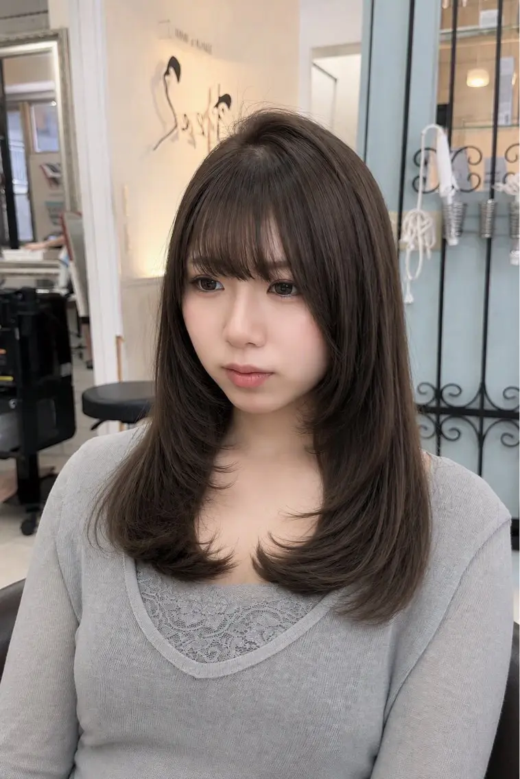 ミディアム カット ヘアカラー トリートメント 透明感カラー ｜髪質改善｜Raiのヘアスタイル