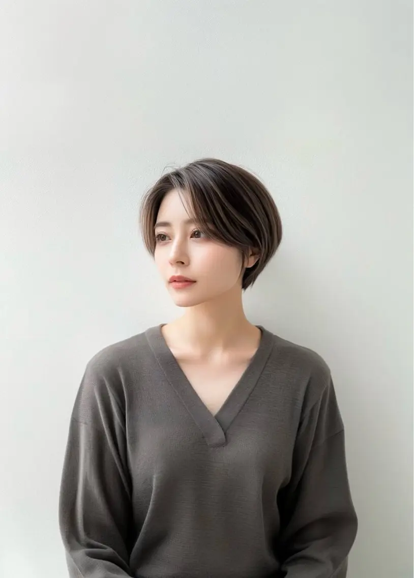 ショート カラー 縮毛矯正 特化生田のヘアスタイル