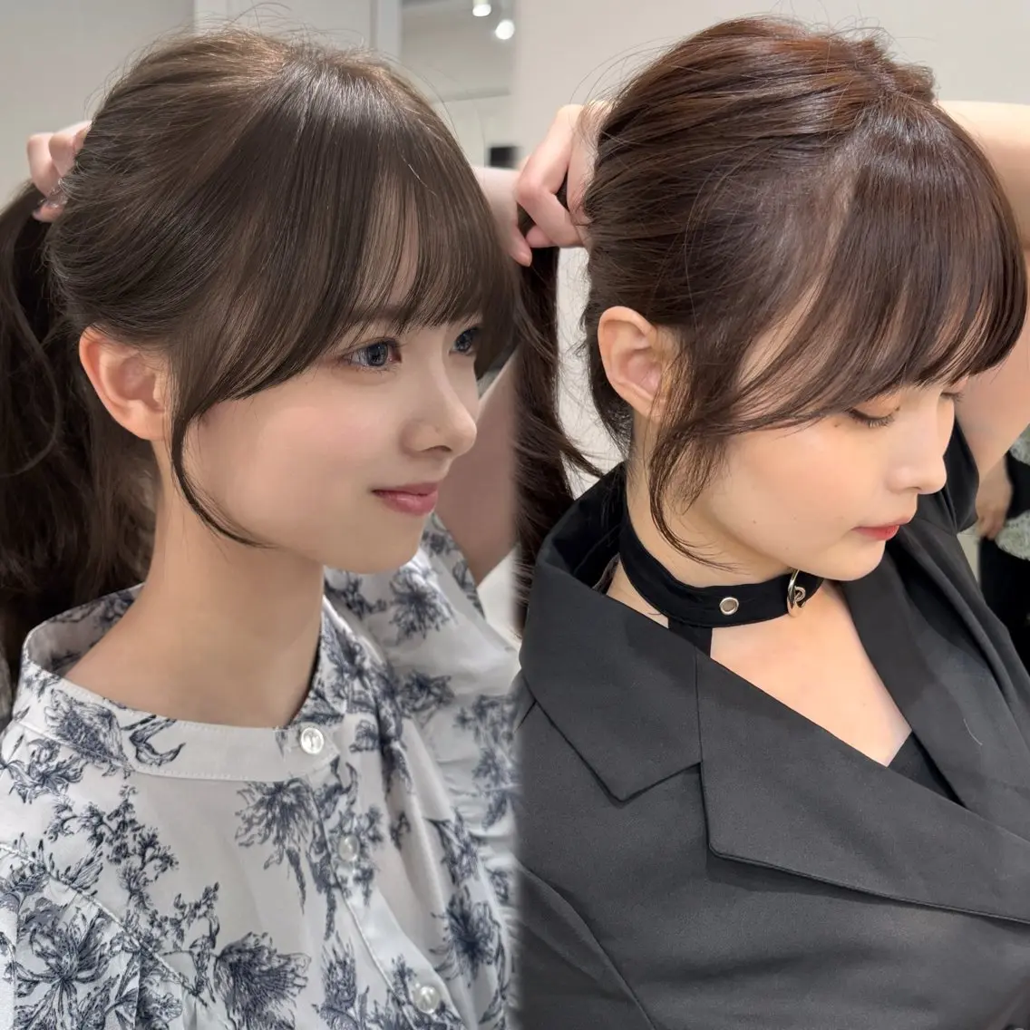 🎀【カット+透明感アディクシーカラー+超音波ミルボン3step TR】✨#韓国の写真