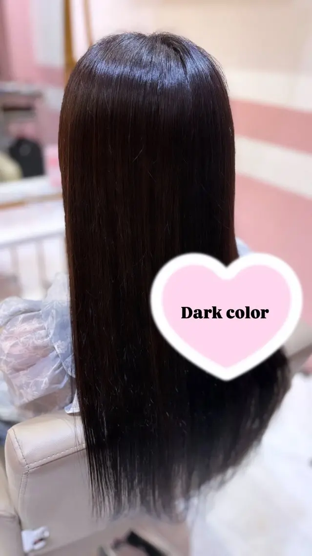 〘 🖤暗髪カラー🖤〙黒染めを使わないナチュラルな暗髪ワンカラー✨️の写真