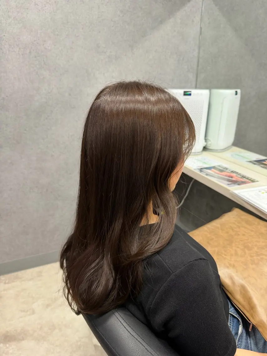 ロング カラー ベージュカラー 透明感カラー カット ヘアカラー ヘッドスパ 加藤 あおいのヘアスタイル