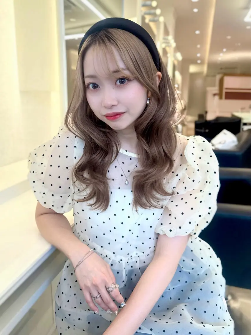 ロング カラー カット ヘアカラー NANO/ ブリーチ×レイヤーのヘアスタイル