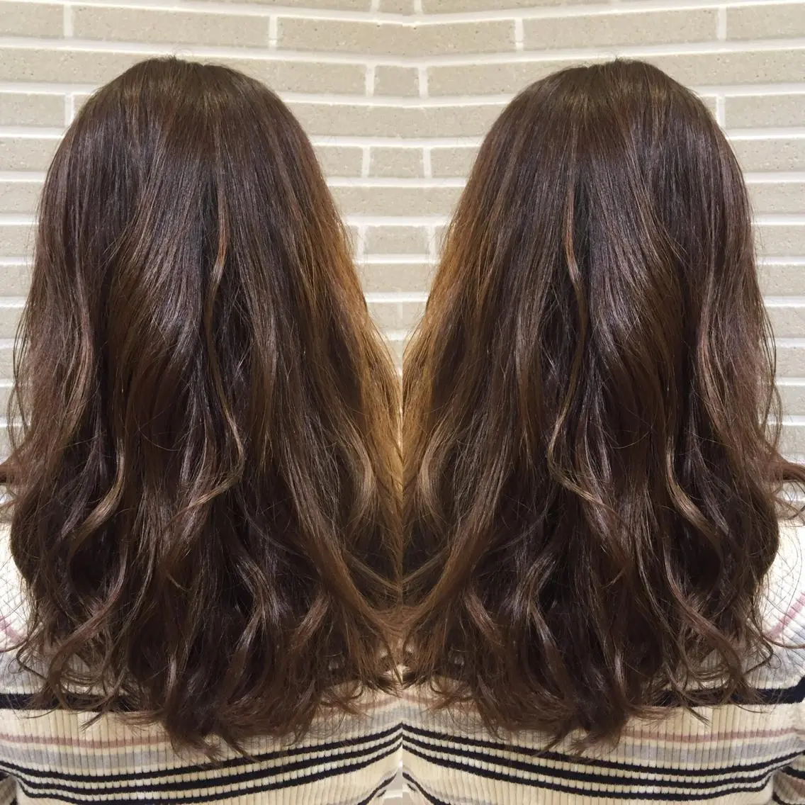 セミロング カラー ヘアアレンジ カット ヘアカラー トリートメント 山北 咲子のヘアスタイル