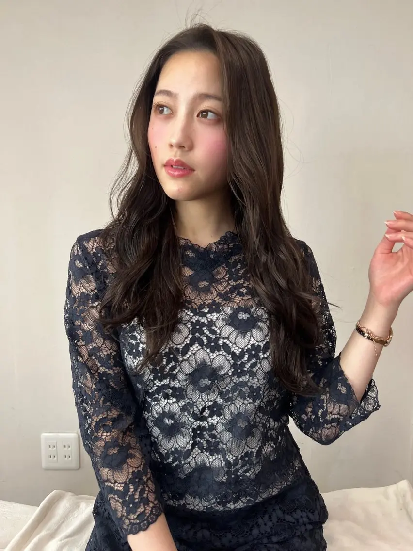 ロング カラー パーマ ヘアアレンジ メンズ miho 🫧sheerカラーのヘアスタイル