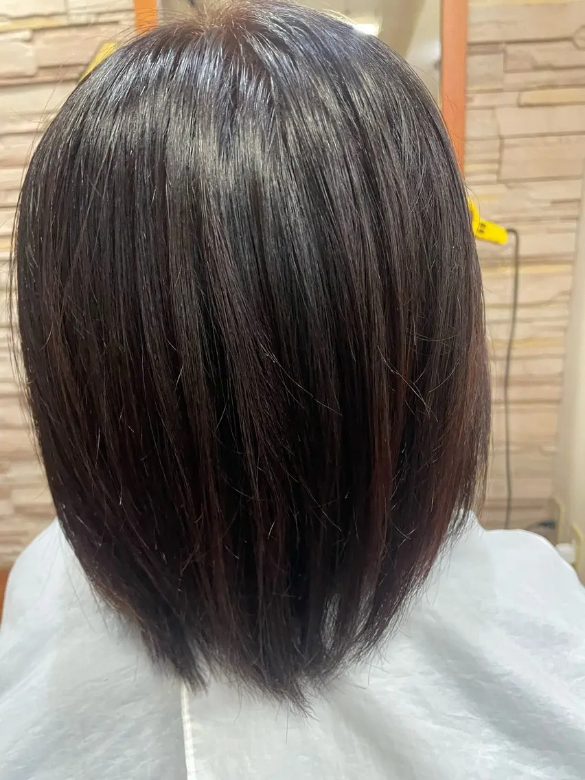 ミディアム カラー レッドカラー 浅岡 昭汰のヘアスタイル