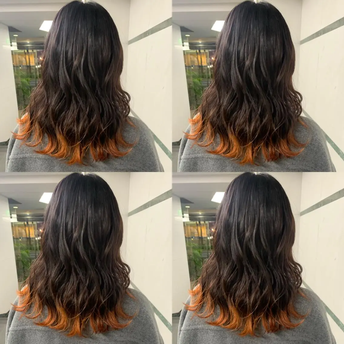 ミディアム カラー オレンジ ヘアカラー トリートメント ヘアセット ✨艶ブリーチカラー ✨四ノ宮裕己のヘアスタイル