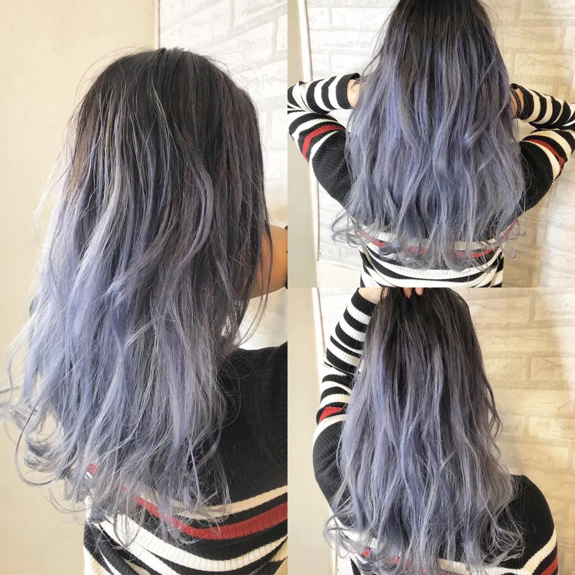 セミロング カラー ブルーカラー ブルージュ カット ヘアカラー トリートメント JILBLAN京都 ショート/ハイライトのヘアスタイル