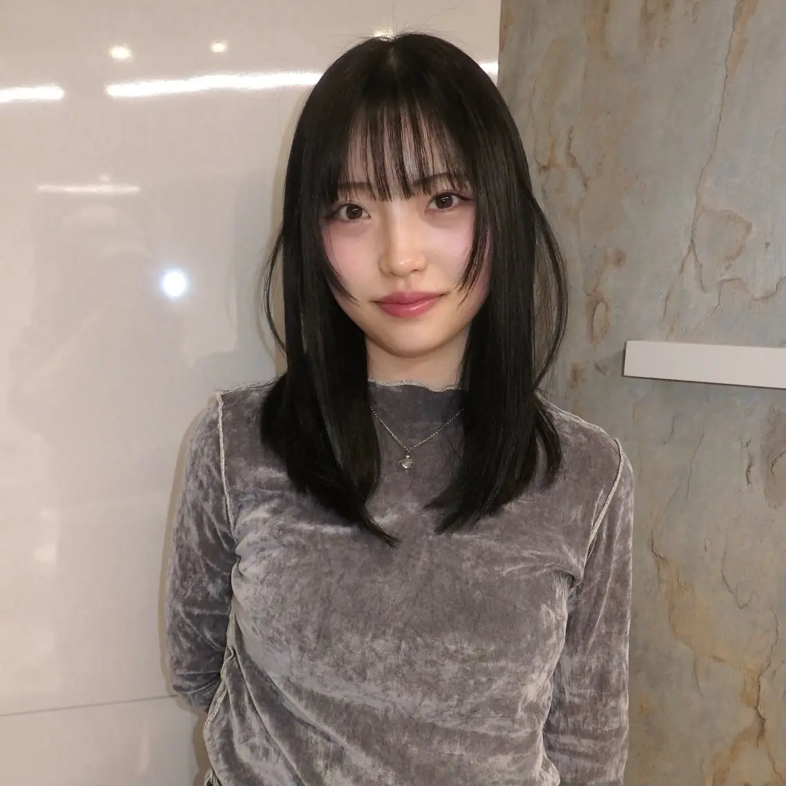 ミディアム ヘアカラー トリートメント 表参道 透明感カラー kanako✧*｡のヘアスタイル