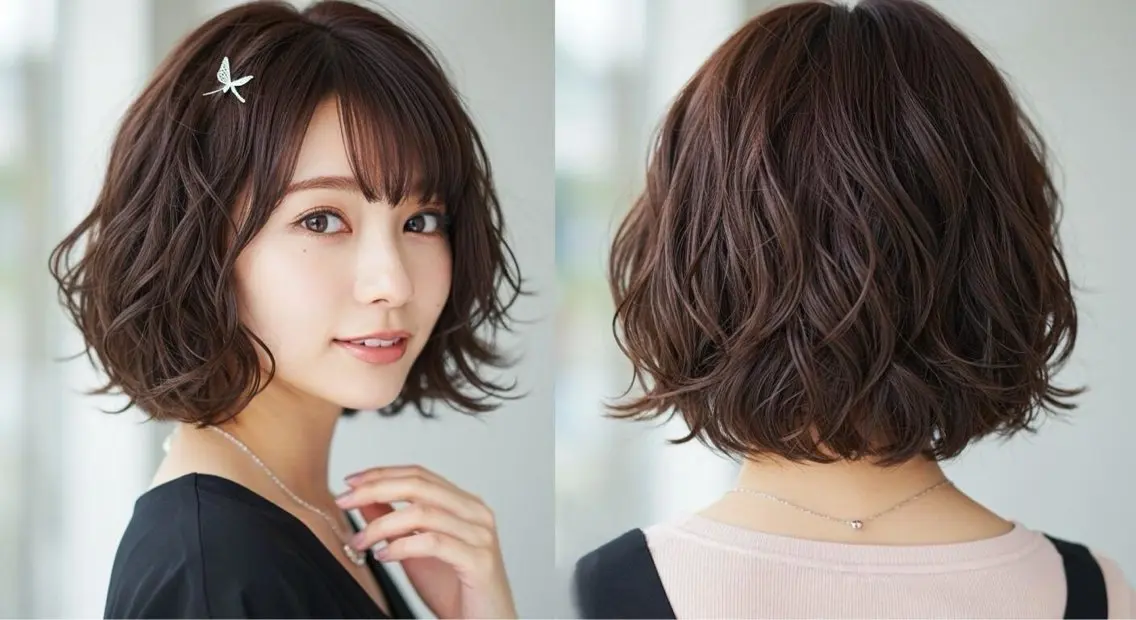カラー パーマ ブラウンカラー ナチュラルブラウン ボブ ✱リンクスハート✱ ✱島岡　茉生✱のヘアスタイル