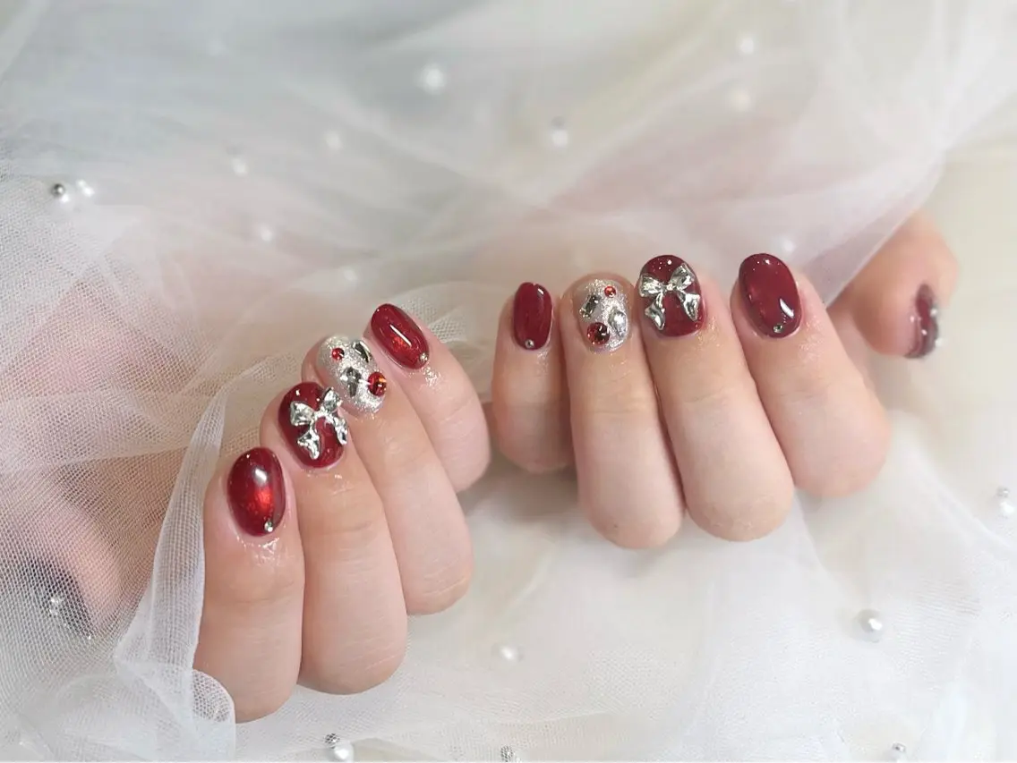ネイル ハンドネイル ワンホン韓国ちゅるん ネイル✨🎀AMIのネイルデザイン
