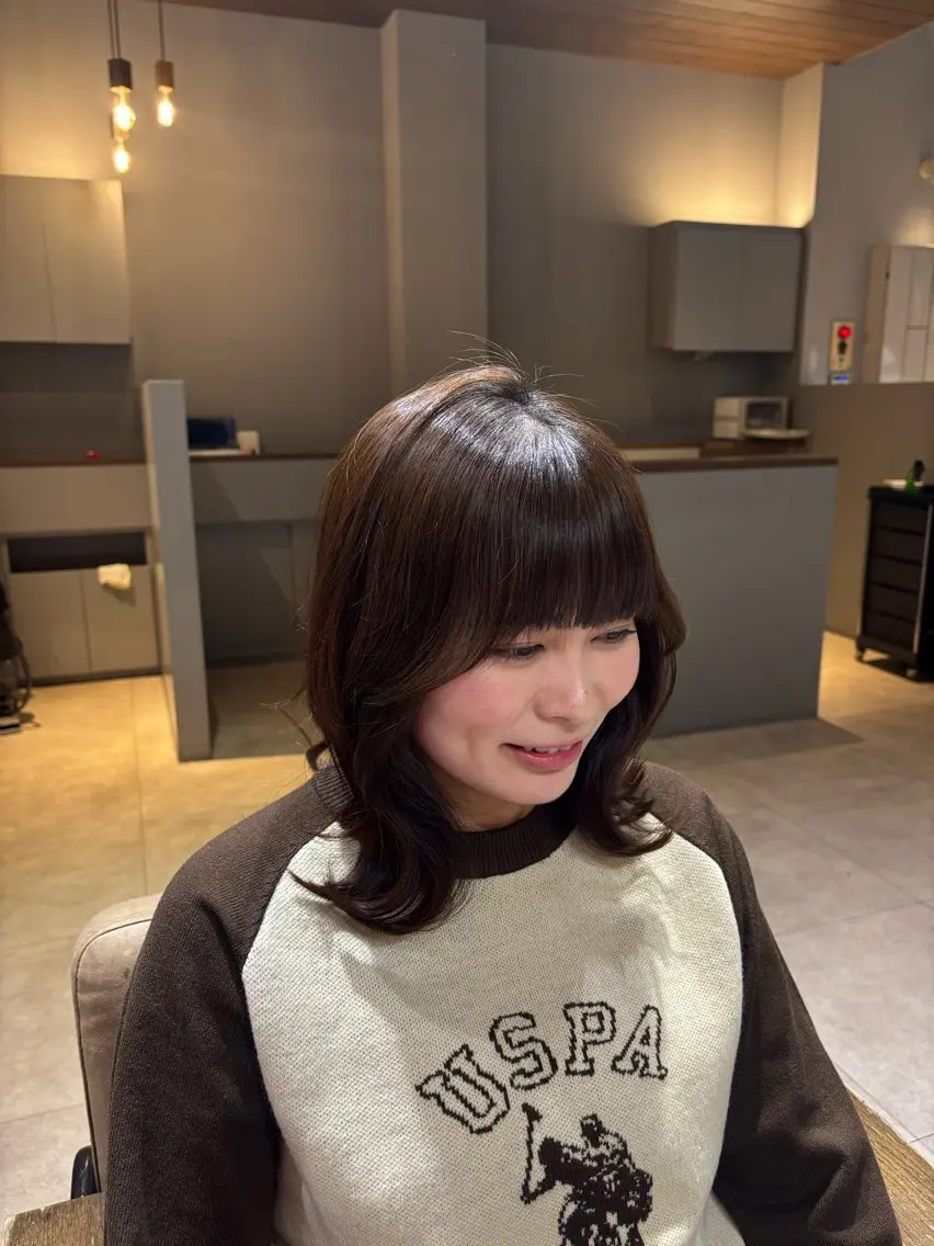 ミディアム 加賀 心花のヘアスタイル