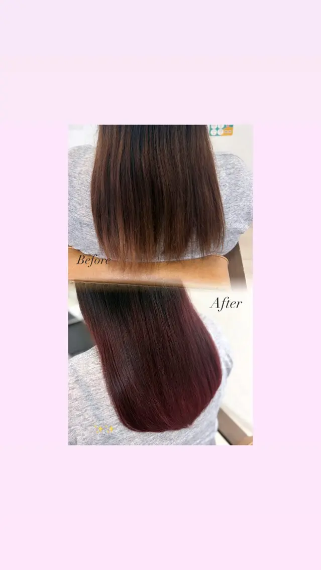 ロング カット ヘアカラー あいみ ♬.*ﾟのヘアスタイル