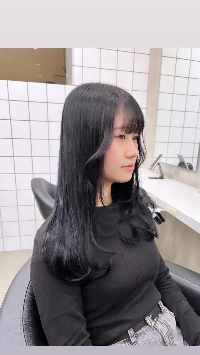 セミロング カラー パーマ ヘアアレンジ メンズ 上品＆韓国風 🥀海心🥀のヘアスタイル