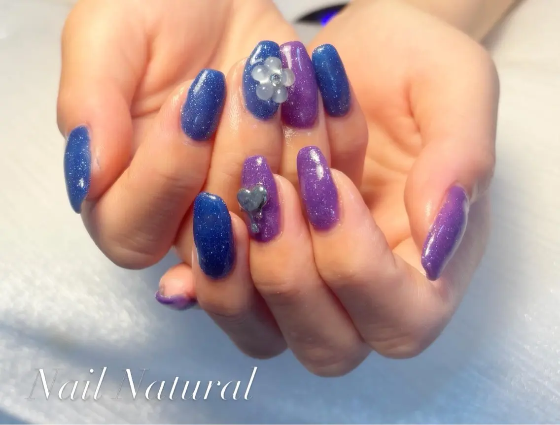 ネイル マグネットネイル 持ち込み 夏ネイル ハンドネイル Nail salon Natulalのネイルデザイン