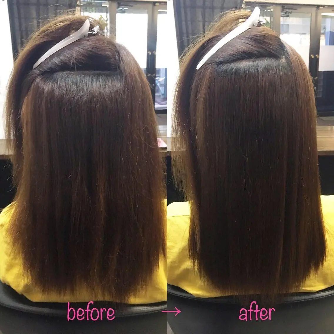セミロング 縮毛矯正&髪質改善 MAILHAIRのヘアスタイル