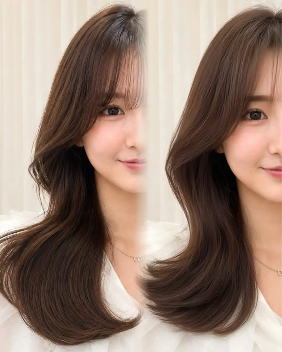ロング カラー カット ヘアカラー トリートメント ヘッドスパ 💎レイヤー/韓国 💎石戸谷のヘアスタイル