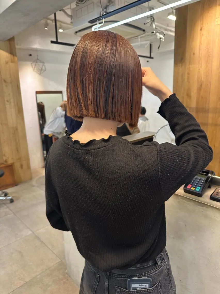 ショート ボブ REINA☁️透明感 カラー/ぷつっと♡のヘアスタイル
