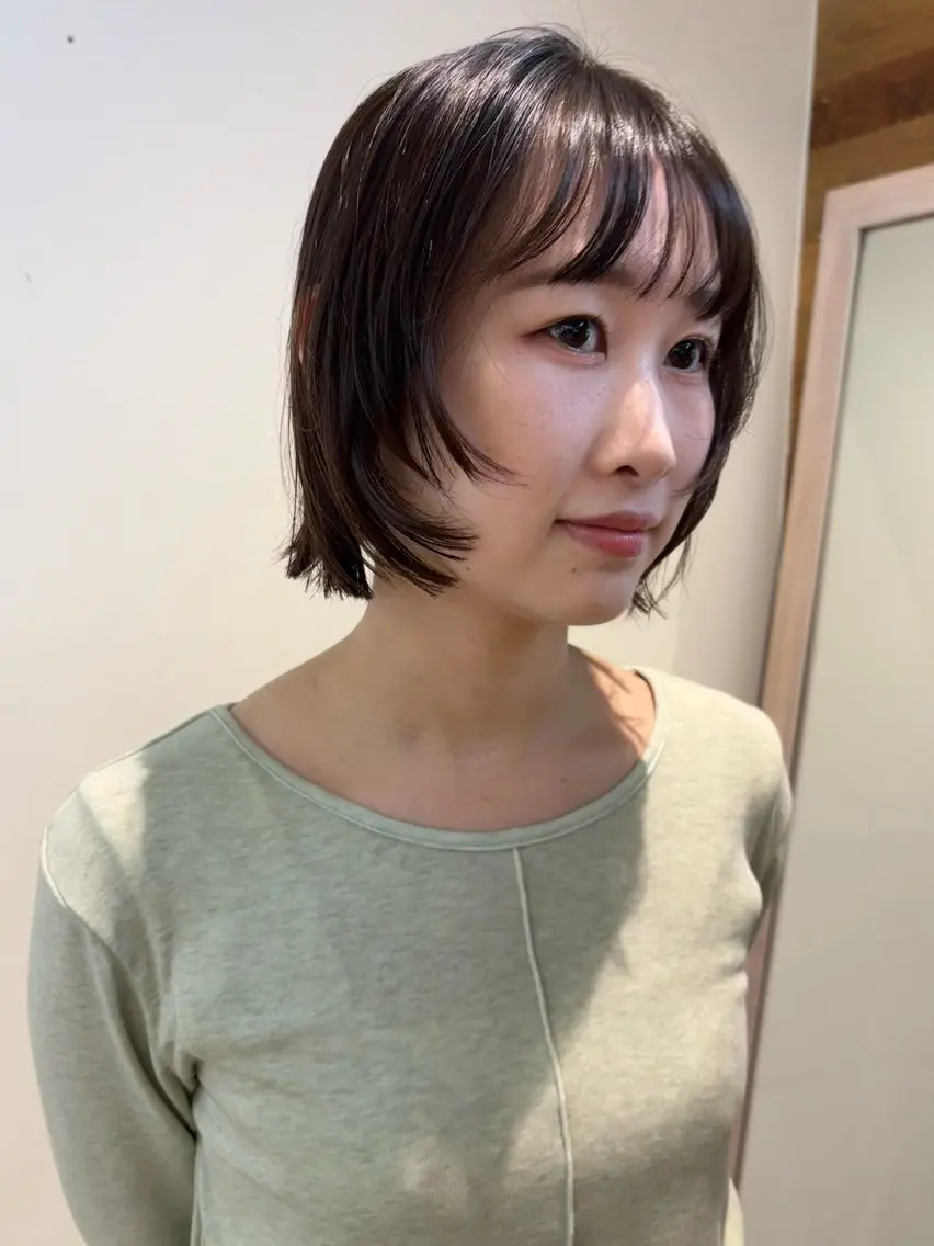 ミディアム 似合わせカット カット ヘアカラー 津田 里菜のヘアスタイル