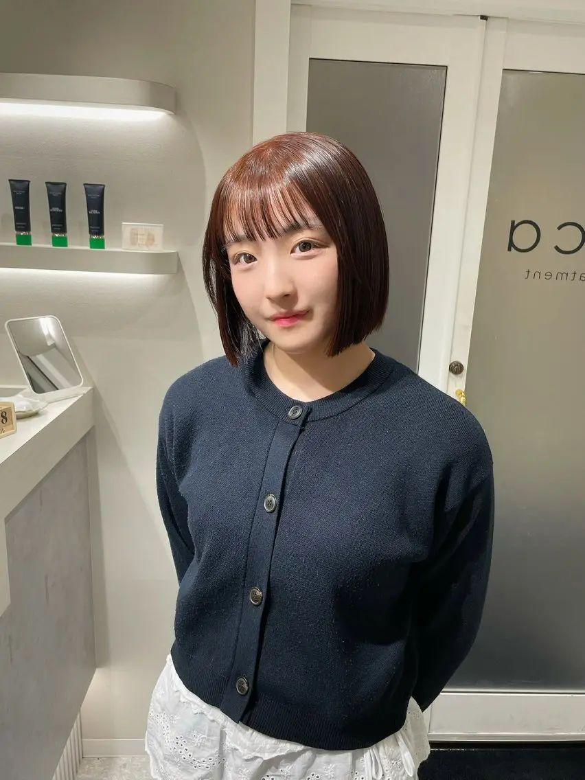 ショート カラー ブラウンカラー ピンクカラー ピンクブラウン ボブ 森口誠斗/レイヤー /透明感カラーのヘアスタイル