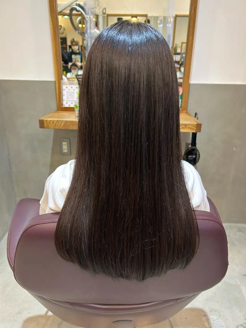 🌟ダメージ毛にも対応🌟カット➕酸性ストレート➕トリートメントの写真
