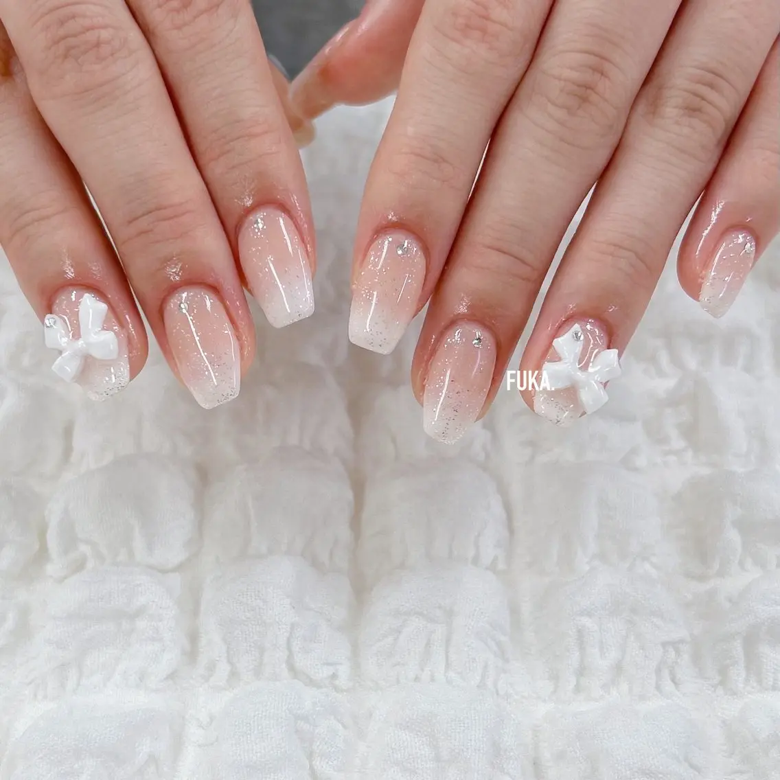 ネイル リボン ハンドネイル Nail♡Fuka. /6月予約受付中のネイルデザイン