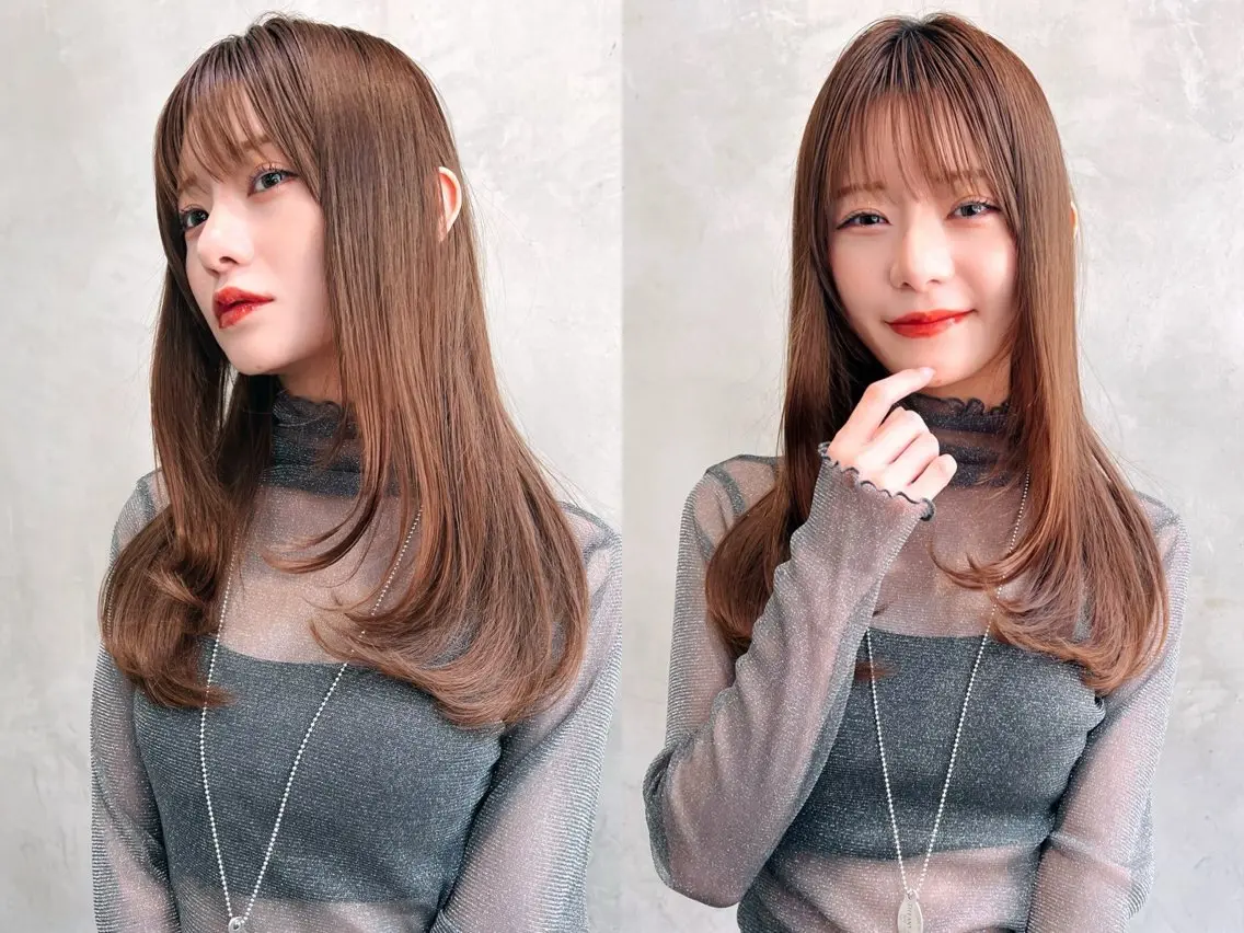 ロング カラー 艶髪/韓国ヘア🎀 Kanon︎︎⁺.のヘアスタイル