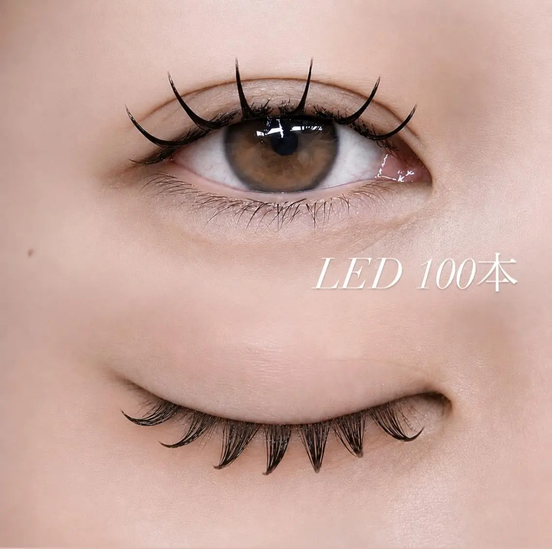 ☆まつ毛エクステ☆　LEDフラットラッシュ１００本(コーティング仕上げ込)価格７６００円→４６００円(税込)の写真