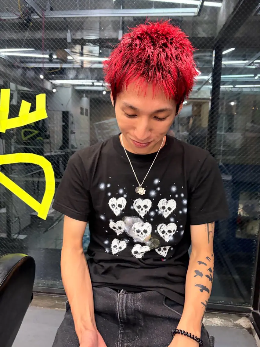 メンズ スパイキーショート 浅井 花音のヘアスタイル