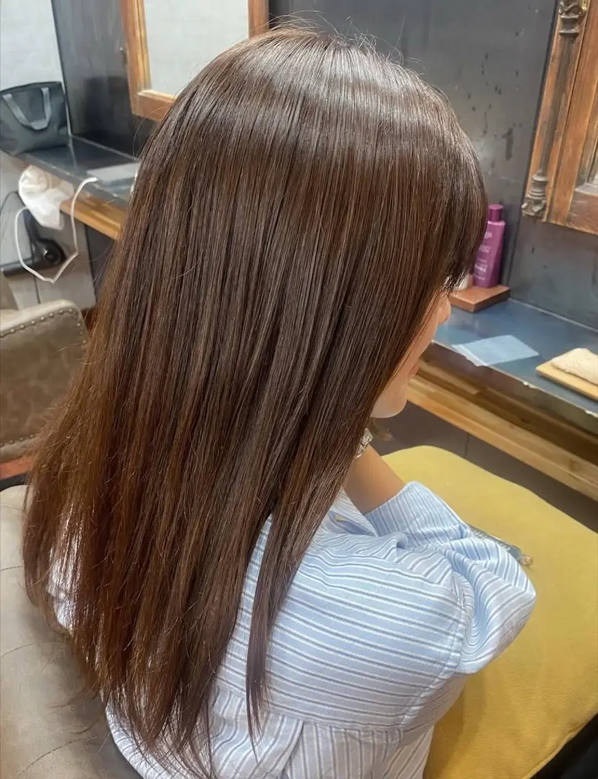 ロング カラー ヘアアレンジ ベージュカラー 烏山 達也のヘアスタイル
