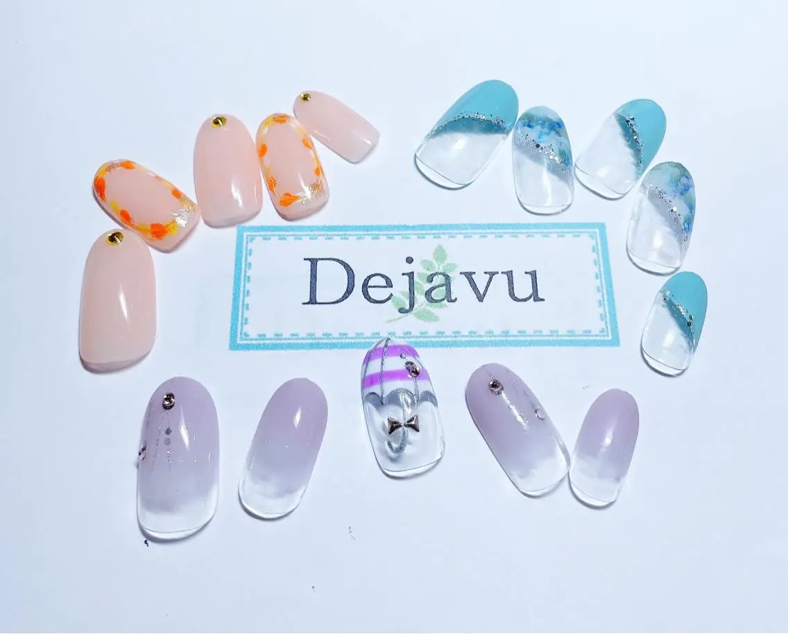 ネイル アートネイル フレンチネイル グラデーション ワンカラーネイル シンプルネイル ハンドネイル Nail salon Dejavu 🌿のネイルデザイン