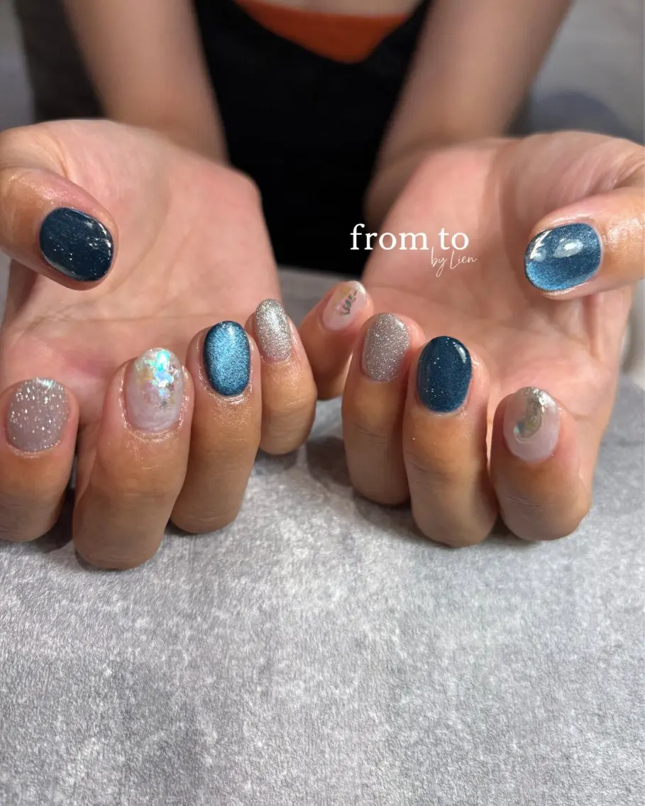 ネイル マグネットネイル ニュアンスネイル シンプルネイル seika .のネイルデザイン