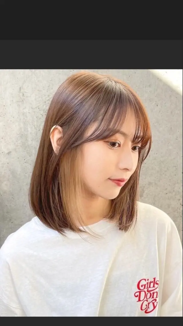 イヤリングカラー🧡さりげなく見えて可愛い🫶耳かけ🌼ハーフアップにおすすめ💕(ロング料金別)の写真