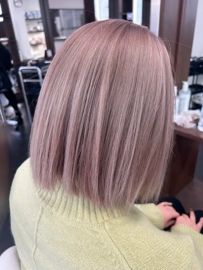 カラー ベージュカラー ピンクカラー ピンクベージュ 桝田 友美のヘアスタイル