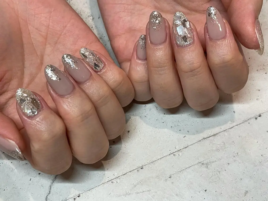 ネイル ハンドネイル 韓国/ワンホン/長さ 出しつけ放題🎀のネイルデザイン