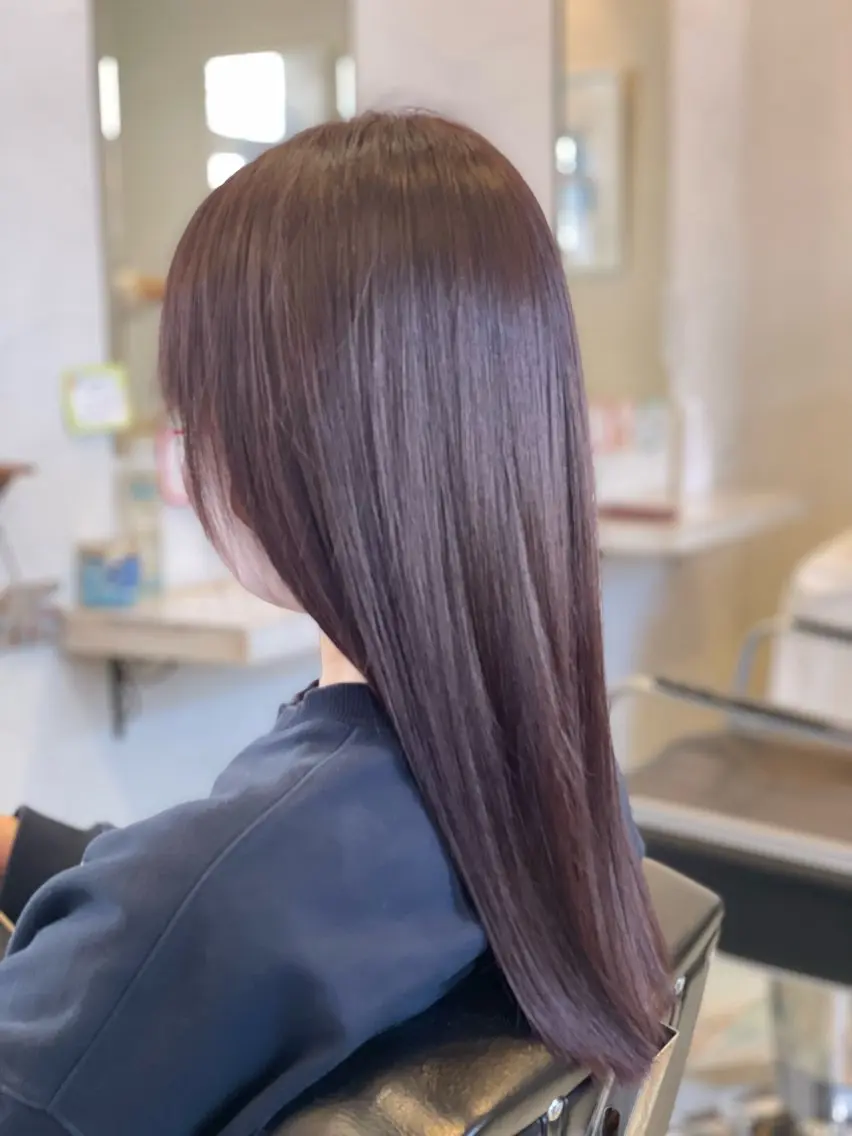 ロング パープルカラー 外国人風カラー 山本 将也のヘアスタイル