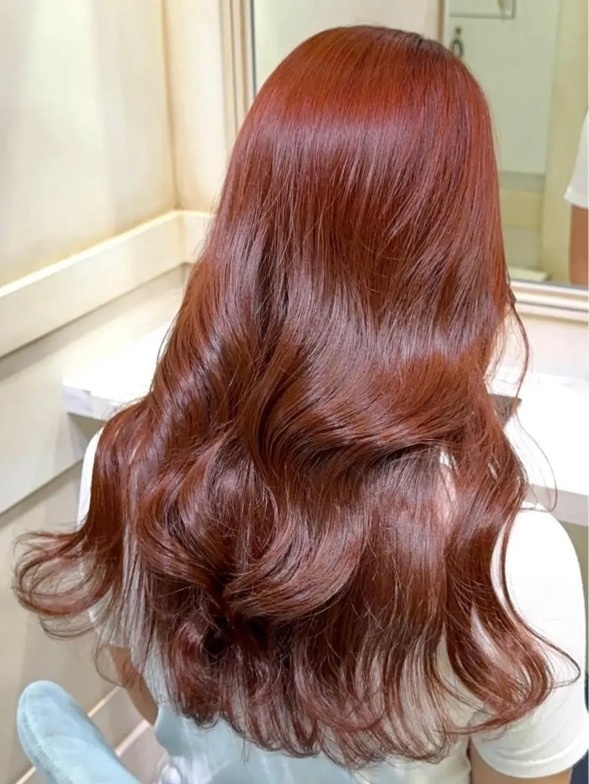 ロング カラー ヘアカラー トリートメント 💖ダブルカラー/ ケアカラー/レナ💖のヘアスタイル
